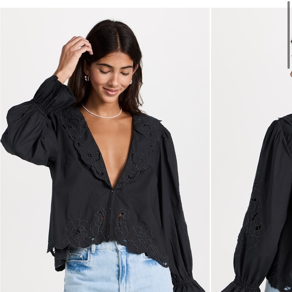 Maisie Cutwork Top in Black
FREE PEOPLE